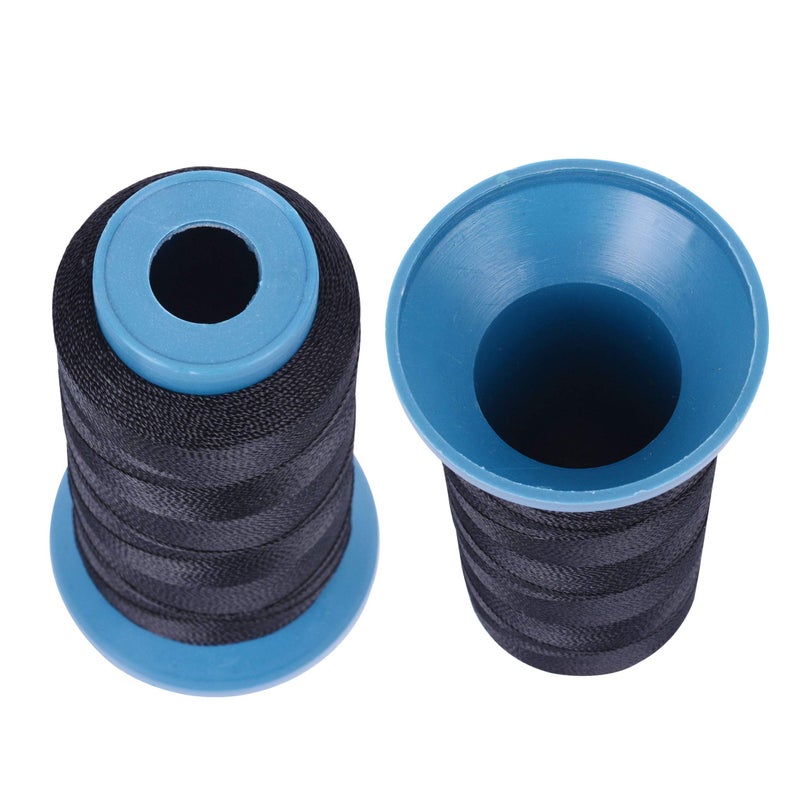 ياتشيو خيط نسج الشعر مع إبر C/J/I/T، طول 1500 ياردة، خيط بوليستر بقوة 210 D، خيط خياطة لصنع الشعر المستعار، طقم وصلات الشعر (أسود) - Image 4